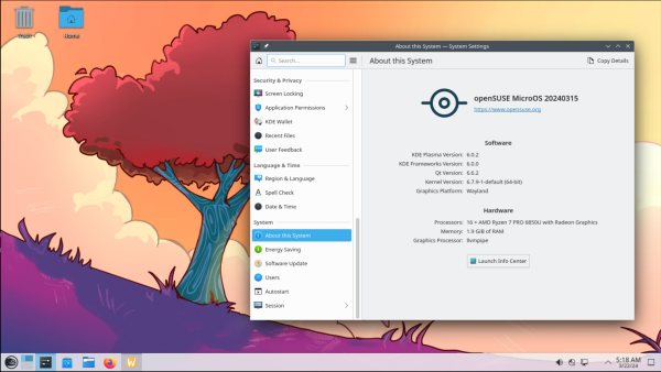 openSUSE 正式搭载 Plasma 6